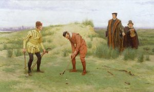 Tijdens de tijd van de preken, 1896 door John Charles Dollman